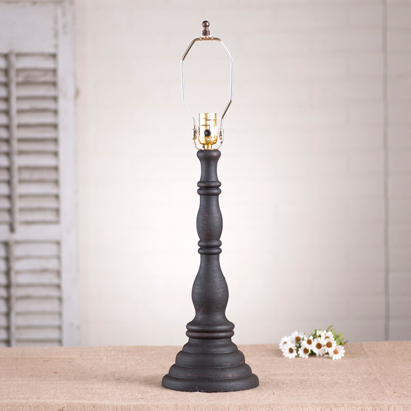 Huff Solid Wood Lamp Base Lamp, Hartford Black