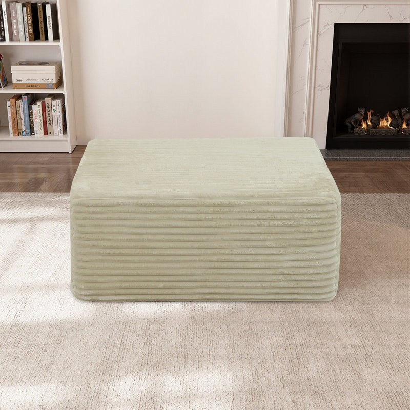 373-001 / Repose-pieds / Beige / Peluche, Beige