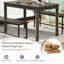 Table de salle à manger 48 "en bois pour 4 personnes avec pieds en bois d'hévéa-670823085