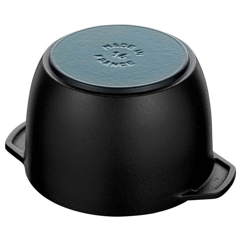 Staub Cast Iron 1.84-qt Petite French Oven, Matte Black, 1.84 quarts