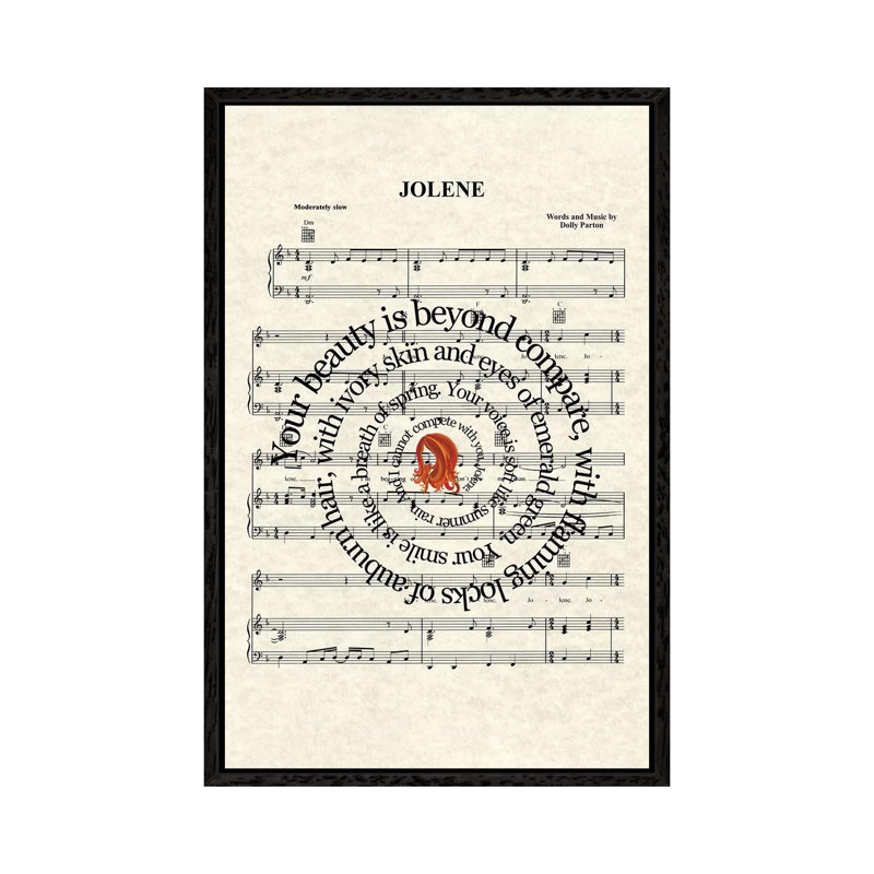 Jolene 1 Piece Wall Art on Canvas, 101.6 cm H x 66.04 cm W, Black Framed