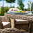 Balch 8 Seat Round Rattan Fire Pit Dining Set - with Lazy Susan
