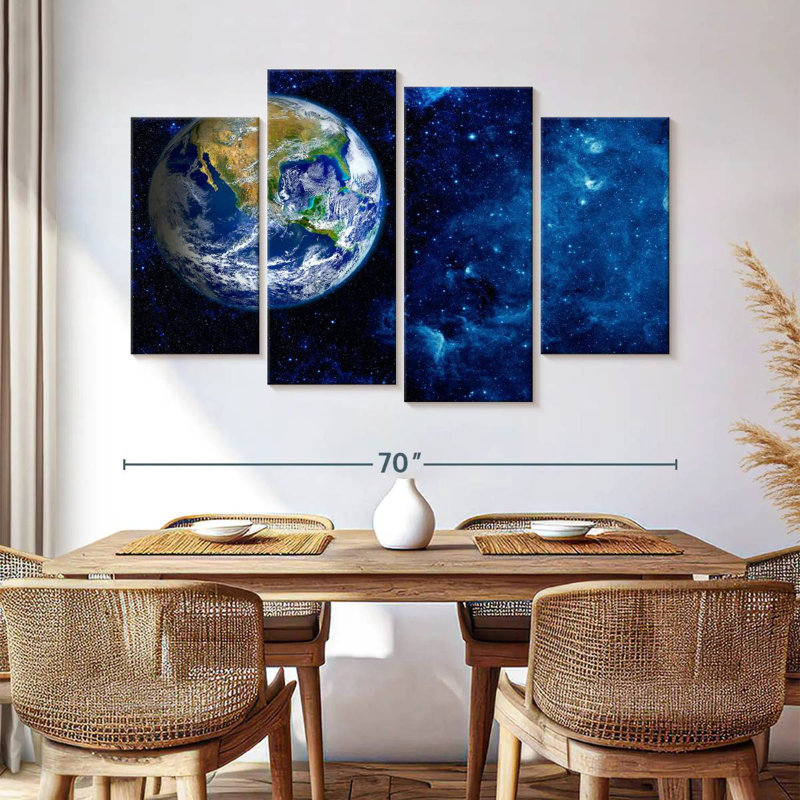 Oberle Planet Earth In Space, 42" H x 68" W