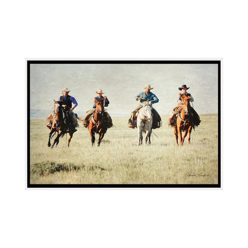Giddy Up Horse by Rhonda Thompson - Floater Frame Gallery-Wrapped Canvas Giclée on Canvas