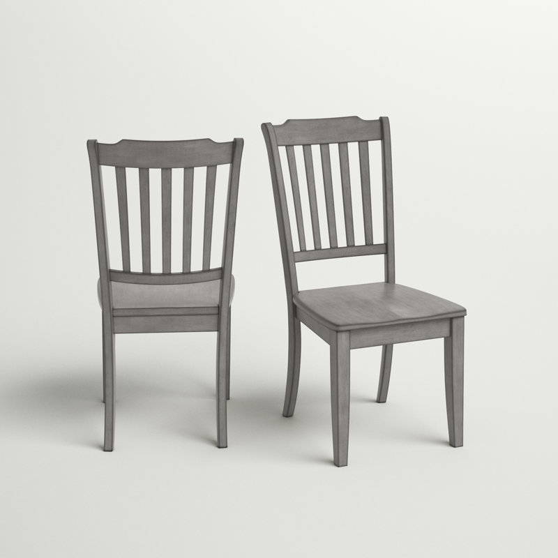 Fortville 16.93'' H Solid Wood Side Chair, Antique Grey