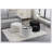 Velvet Fabric Storage Round Ottoman Footstool With Wooden Shelving-2040009552