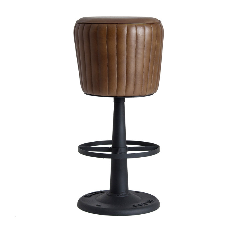 Seney Upholstered Counter Stool with Metal Frame