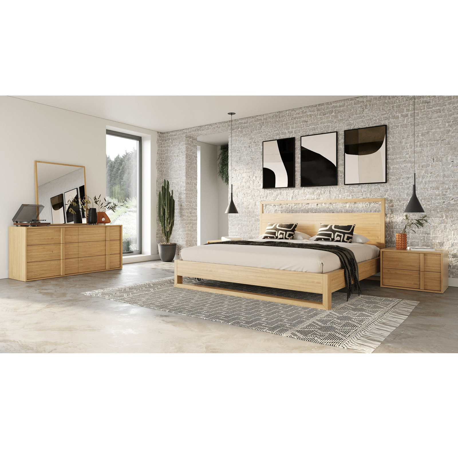 Alvarez 5 - Piece Bedroom Set, Oak, California King