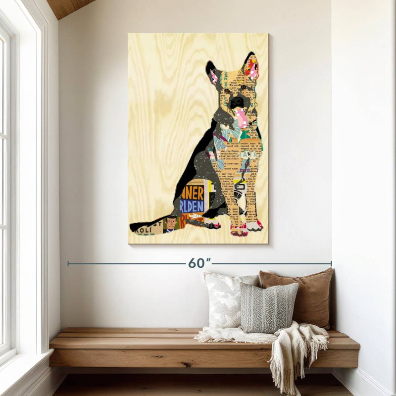 Collage de berger, H 48 po x l 32 po