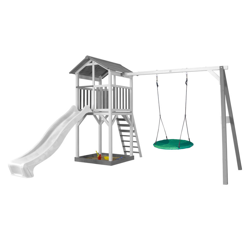 AXI Swing Set with Swing(s) , 1 Slide(s), White