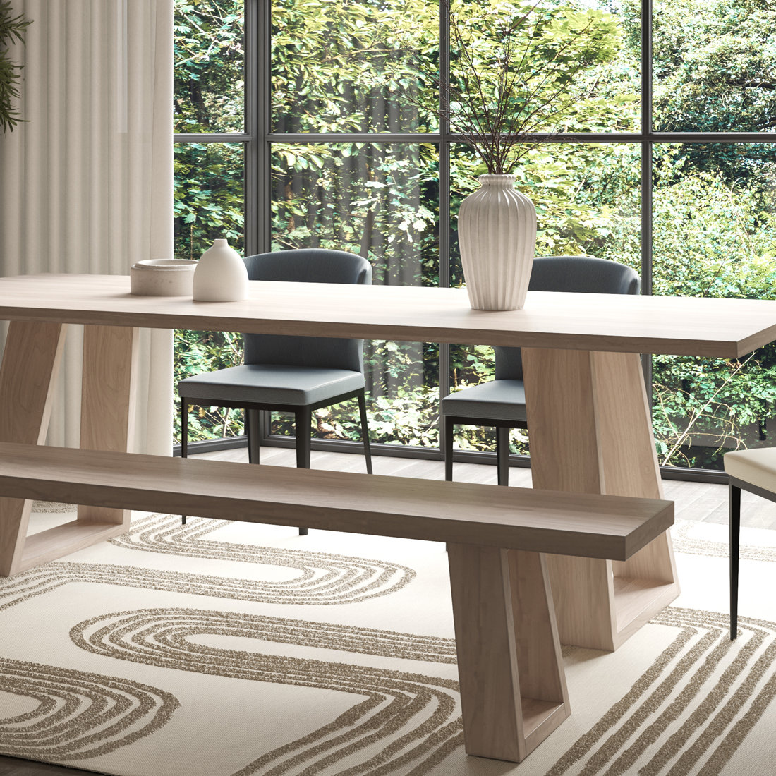 Nakia Dining Chair, Dark Gray