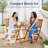  3-Piece Acacia Wood Bistro Set, Folding Patio Furniture W/ 2 Chairs, Table - Sage Green-679689018