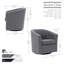 Fauteuil demi-tonneau pivotant en tissu Arleyne-1501514905