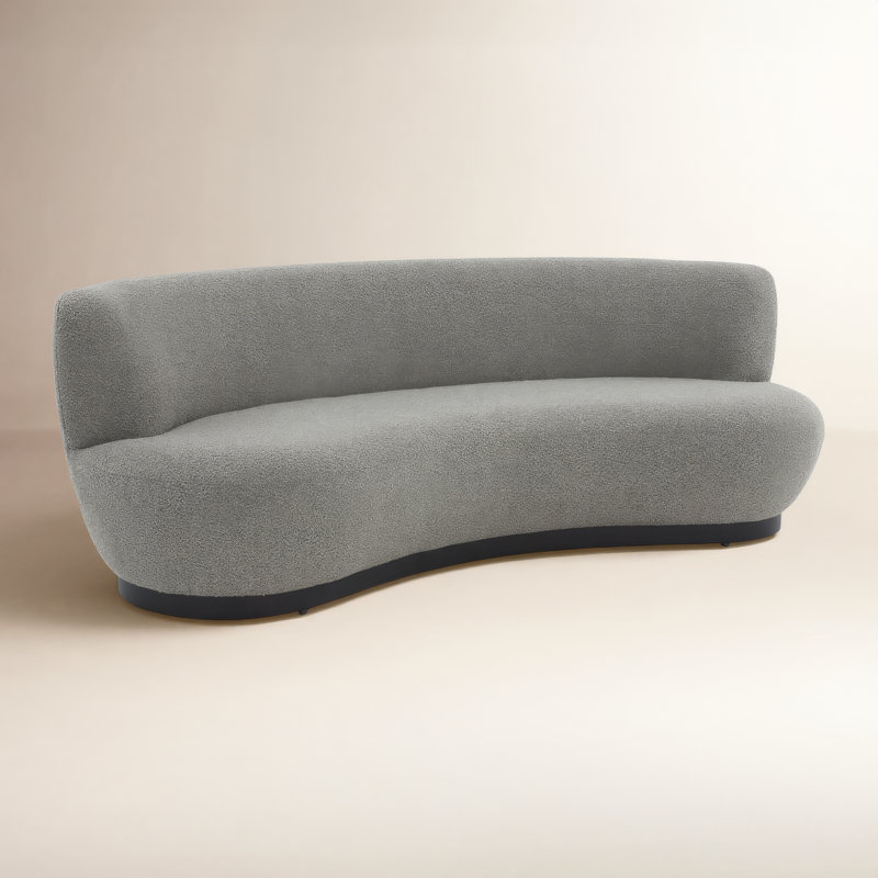 Canapé rembourré 90 po Portsmouth, Boucle gris clair