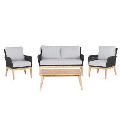Lalegun 4 Seater Rattan Conversation Set