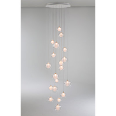 Luminaire suspendu en grappe à 19 lumières