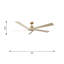 Ventilateur de plafond d'intérieur Aspen 70 avec pales et télécommande portable-910569777-910569780