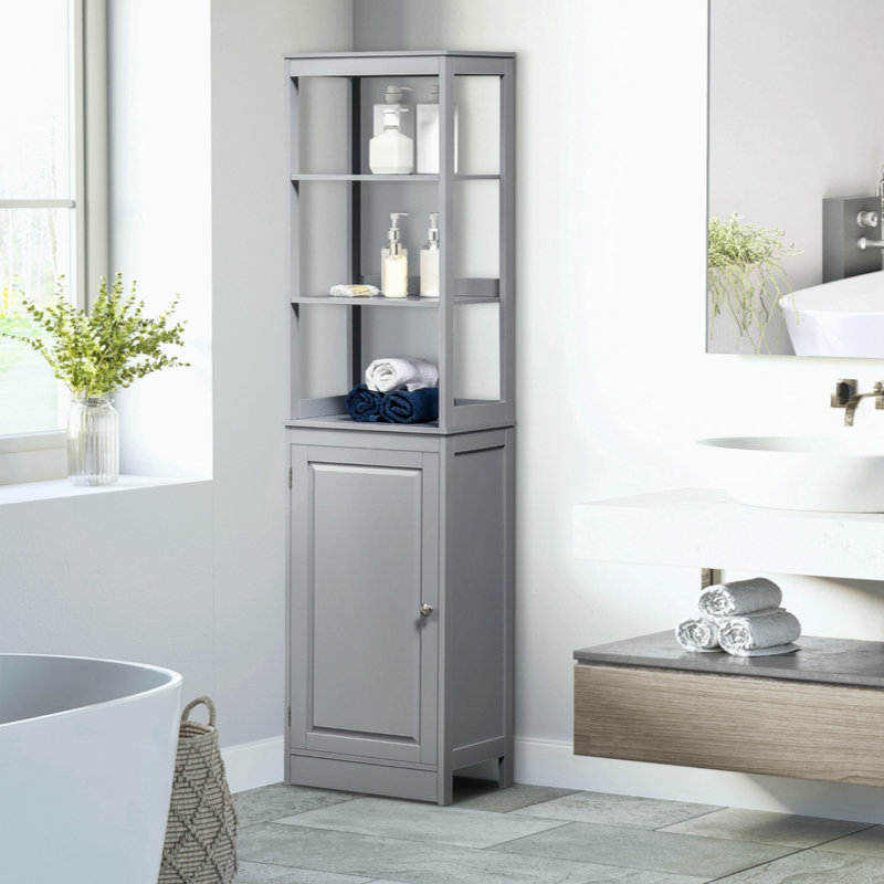 Rangement pour salle de bain Rinyah, Gris