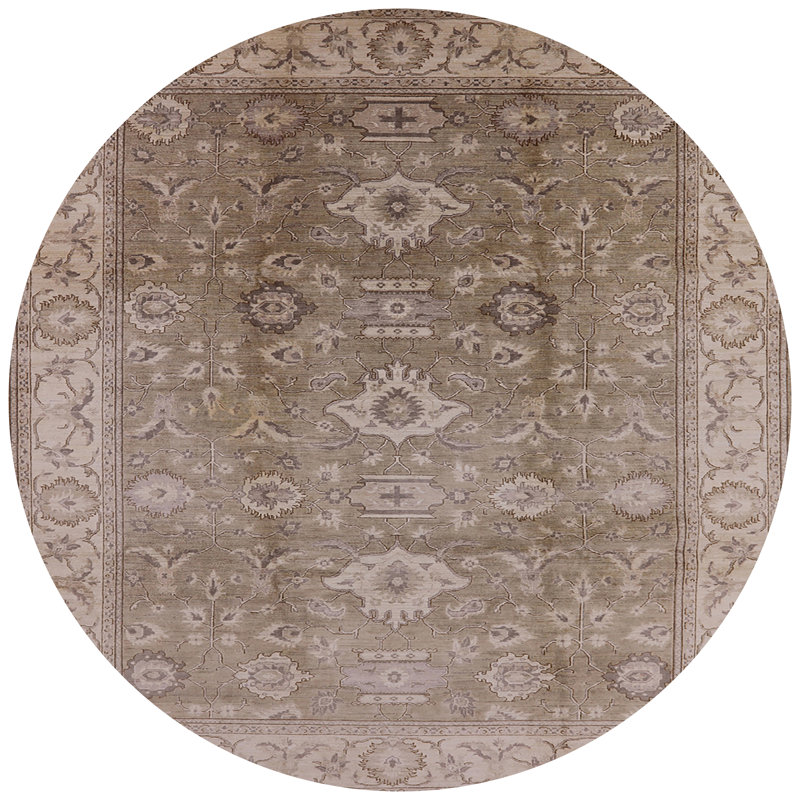 Tapis oriental brun Chrissie, Rond 7 pi
