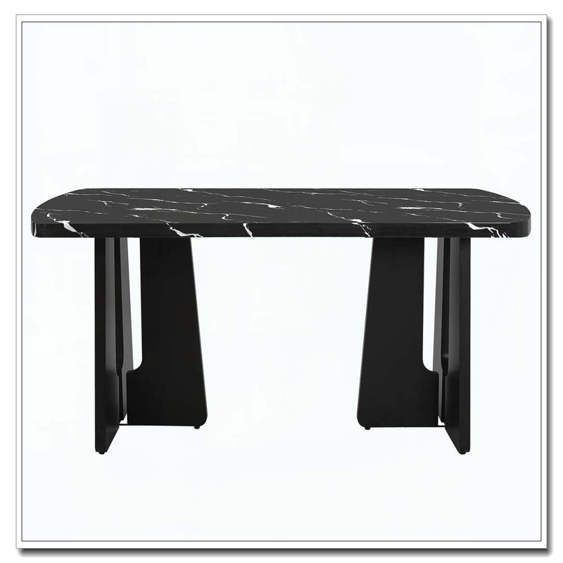 Table de salle à manger 63 po, Noir