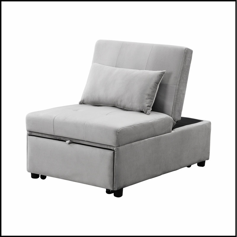 Versatile Folding Ottoman Sofa Bed With Ergonomic Pillow, Perfect For Multi-Use And Quick Conversion
