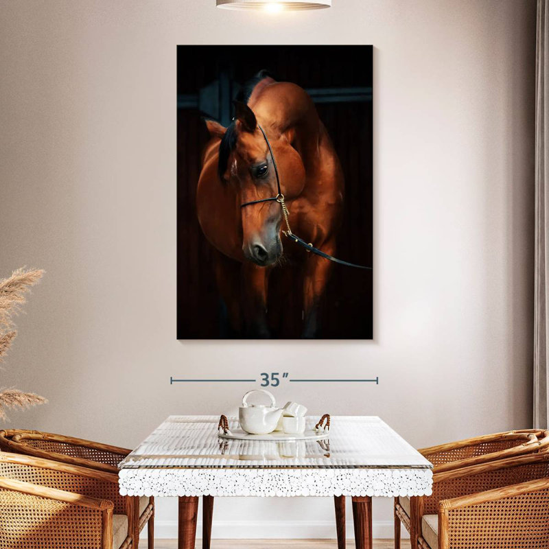 Brampt Horse In Stable, 12" H x 8" W