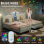 Lit plateforme simple pour enfant avec tête de lit ajustable et lumières DEL, conception tapissée d'ours, bleu-6369233-6369247