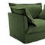 Canapé-lit simple à assise profonde et confortable avec repose-pieds