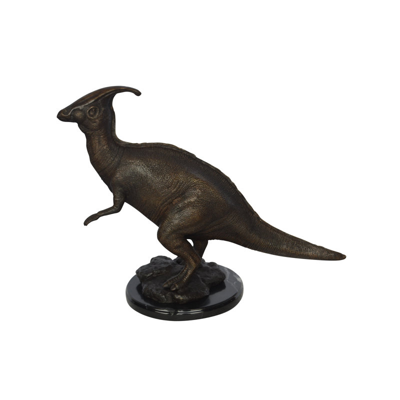 Statue en bronze de dinosaure LeMaster - Taille: L 11 po x l 23 po x H 18 po.