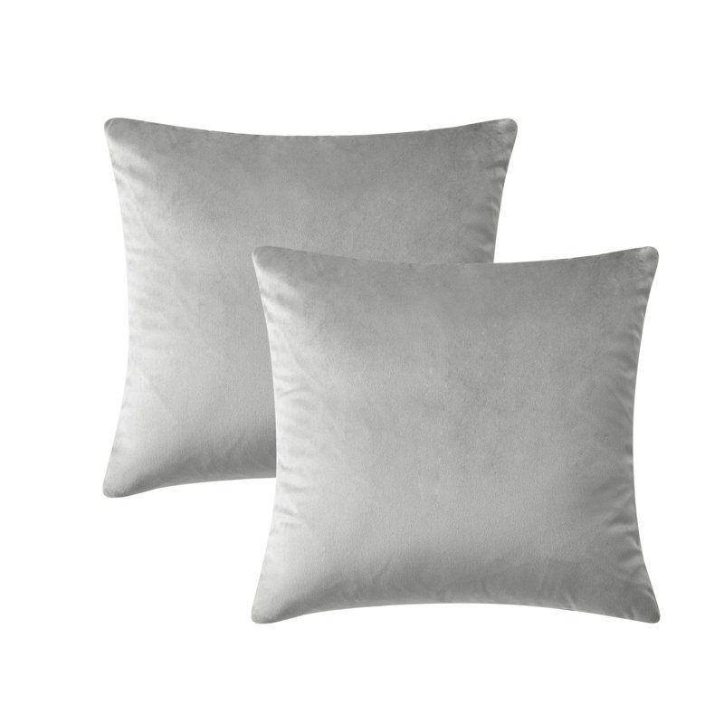 Atkison Velvet Scatter Cushion Cover (Set of 4), Silver