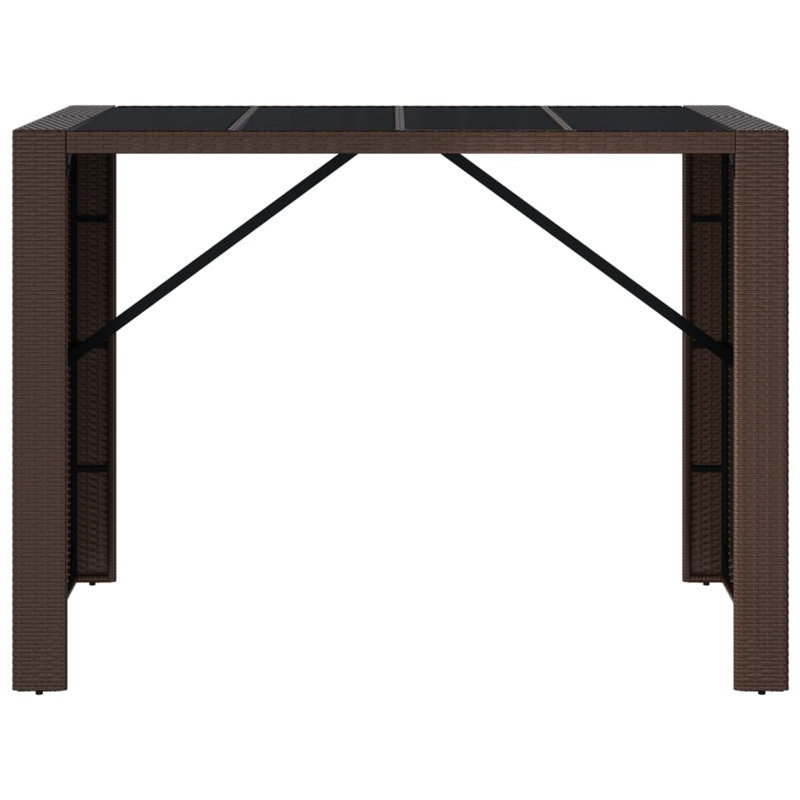 Mirash Outdoor Table, Brown, 43.3." H x 57.1'' L x 31.5'' W