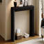 Console de ferme 60 po, 2 tiroirs, conception cascade pour le salon - noir