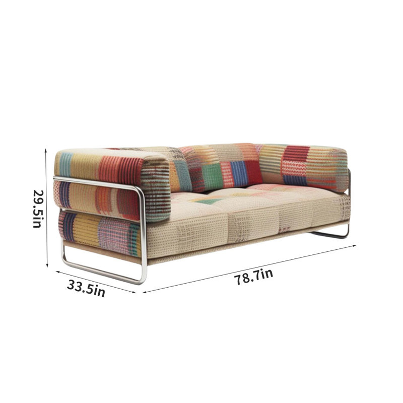 Creative Rainbow Sofa 78.7'' Upholstered Sofa