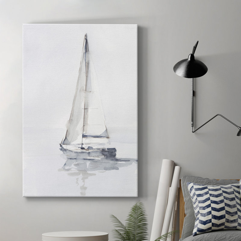 Misty Harbor I, toile tendue avec châssis de qualité supérieure - prête à être accrochée, H 18 po x l 12 po x P 1 po