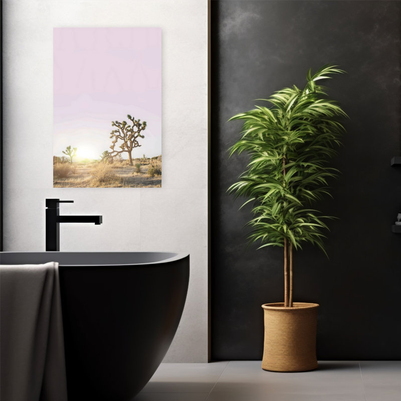Joshua Tree Sunset, art mural contemporain abstrait, H 24 po x l 16 po
