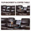 Chaise en similicuir avec console