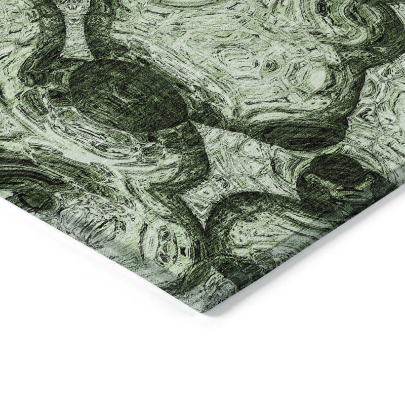 Loreen Washable Abstract Indoor / Outdoor Rug, Rectangle 2'6" x 3'10"