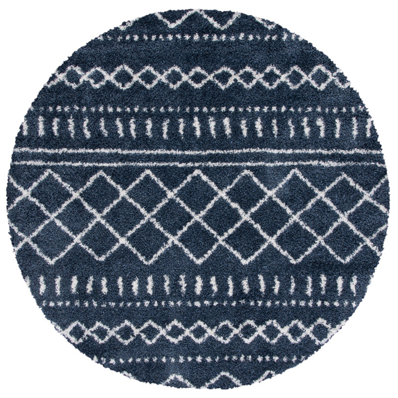 Tapis Gilbertown Performance Southwestern, Rond 8 pi, Slate Blue/Ivory