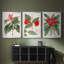 FloraOf TheTropicsI - Toile tendue avec châssis sur mesure - 3 pièces