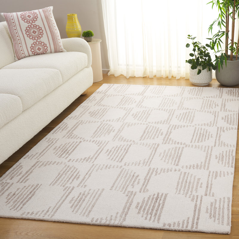 Metro 950 Hand Tufted 80% Wool; 20% Cotton Geometric Rug, Rectangle 5' x 8'