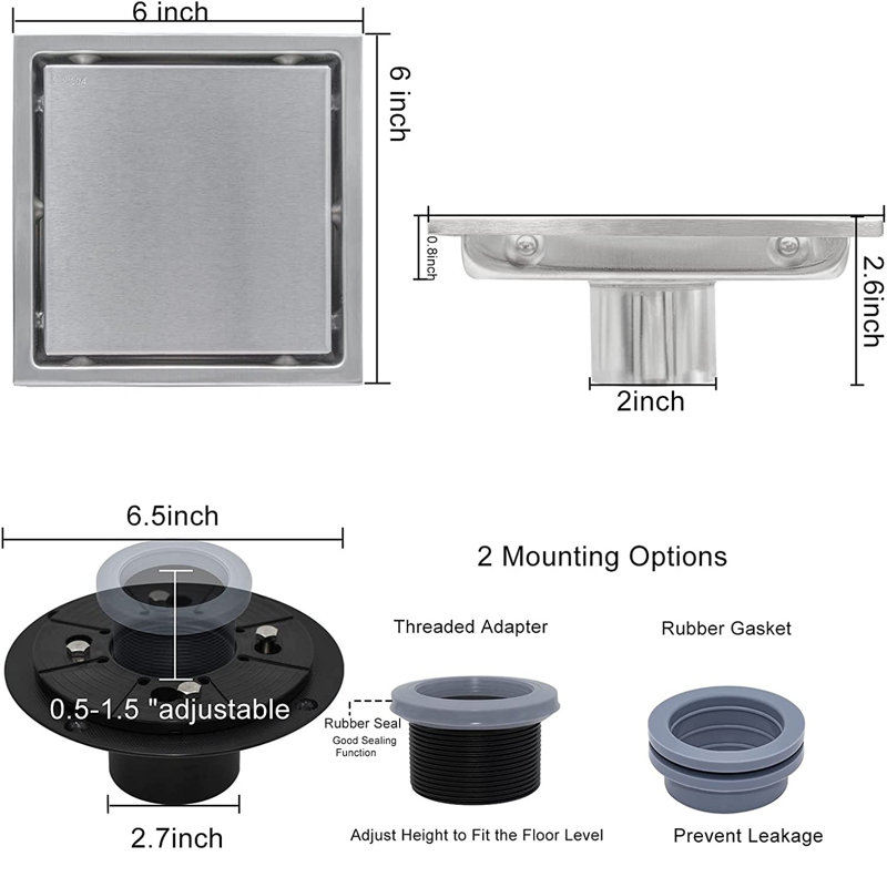 6'' W Tile-In, Brushed Nickel