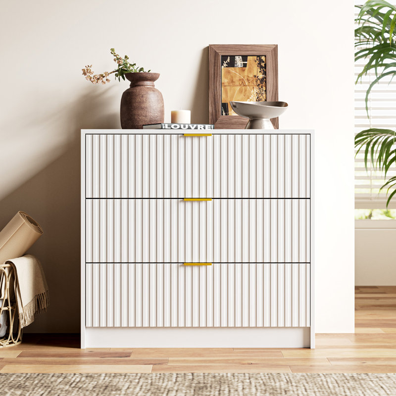 3 - Drawer Dresser, 31.5" W, White