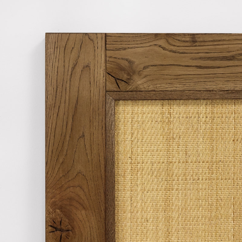 Alondria Oak with Rattan Barn Door, Brown