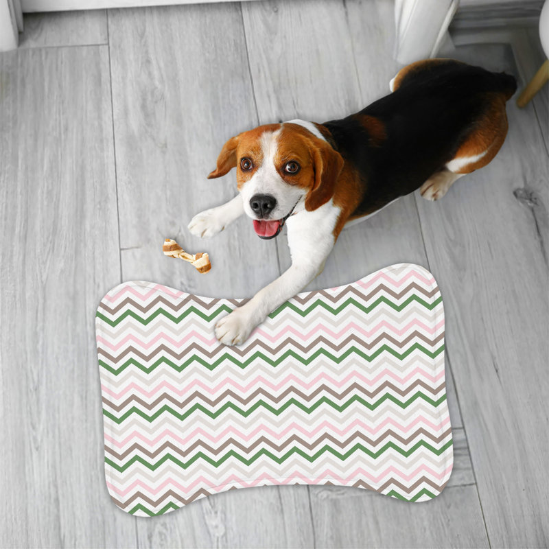 Tapis d'alimentation rose et vert 1 pièce
