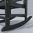 Black Outdoor All-weather HDPE Adirondack Rocker Chair with Comfort High Backrest (Set of 1)-117807830