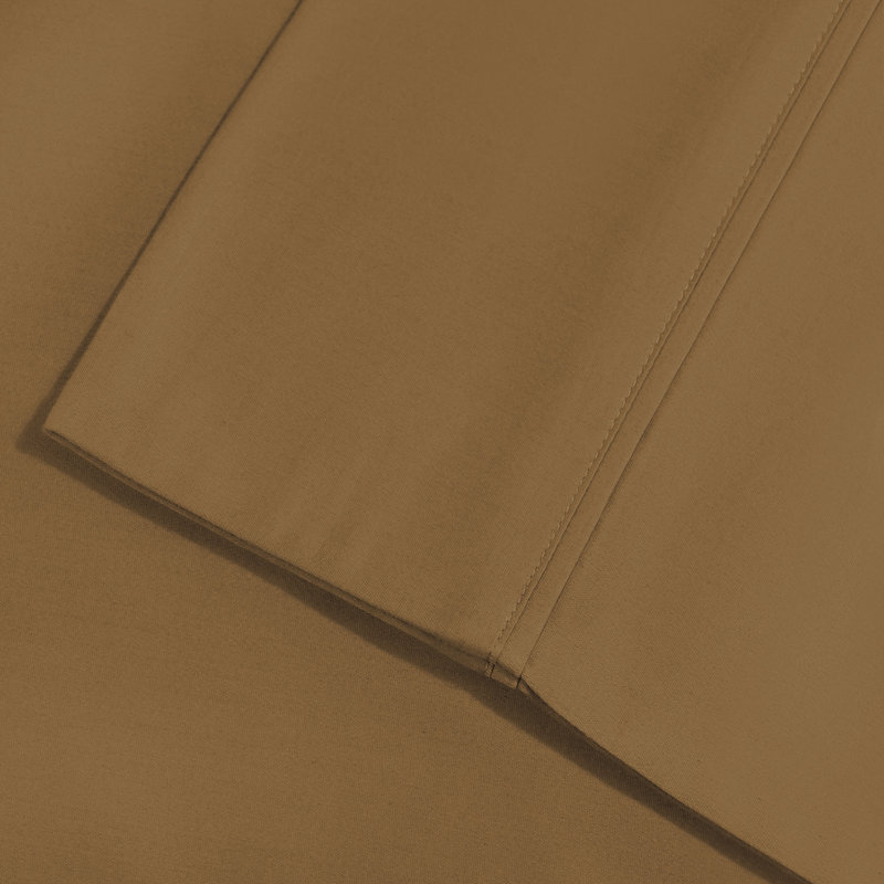 Ensemble de draps Aniello, Ensemble de draps pour lit simple + 1 drap-housse, Taupe