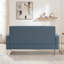 Canapé double de 57 pouces avec rangement, canapé pratique pour le salon, bureau à domicile, gris