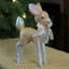 9.5" Silver and Gold Glitter Standing Deer Christmas Decoration