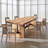 Solid wood rectangular dining table-947764462
