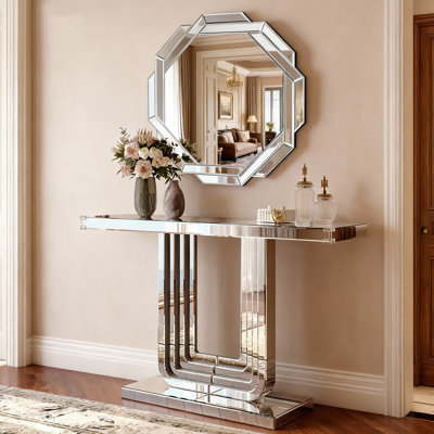 Console à miroir moderne, table d'entrée pour le salon, couloir, vestibule